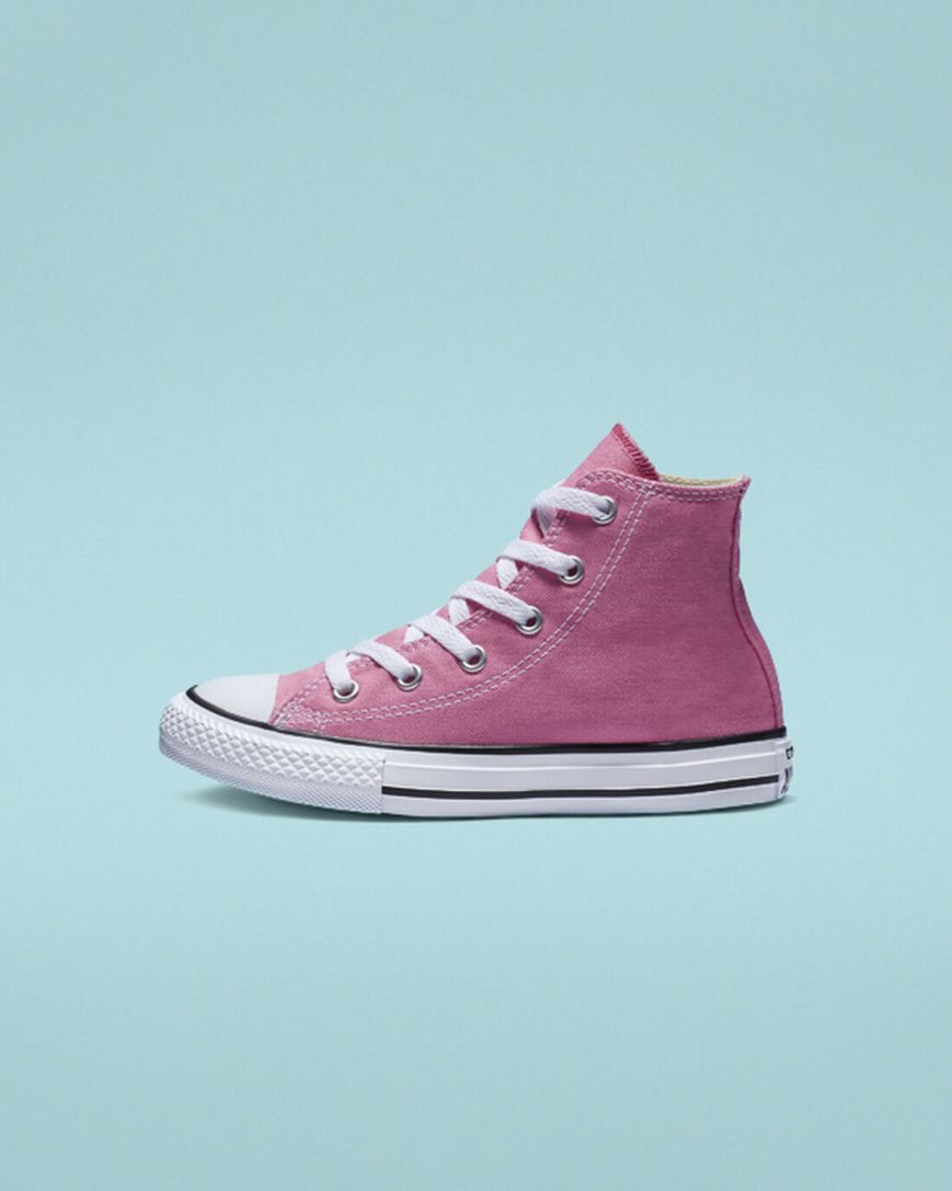 Zapatillas Altas Converse Chuck Taylor All Star Classic Niño Rosas | PE 75L08P